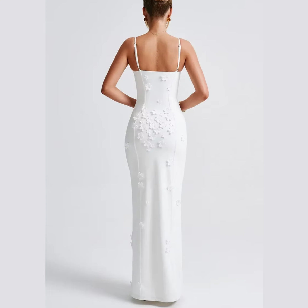 Livette - Flower Spaghetti Maxi Dress