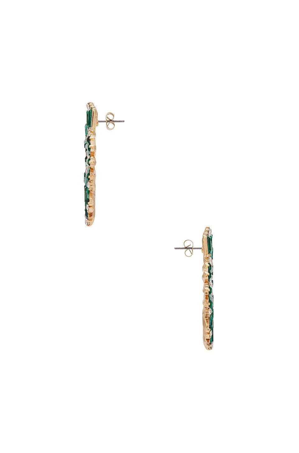 Crystal Star Earrings - Green
