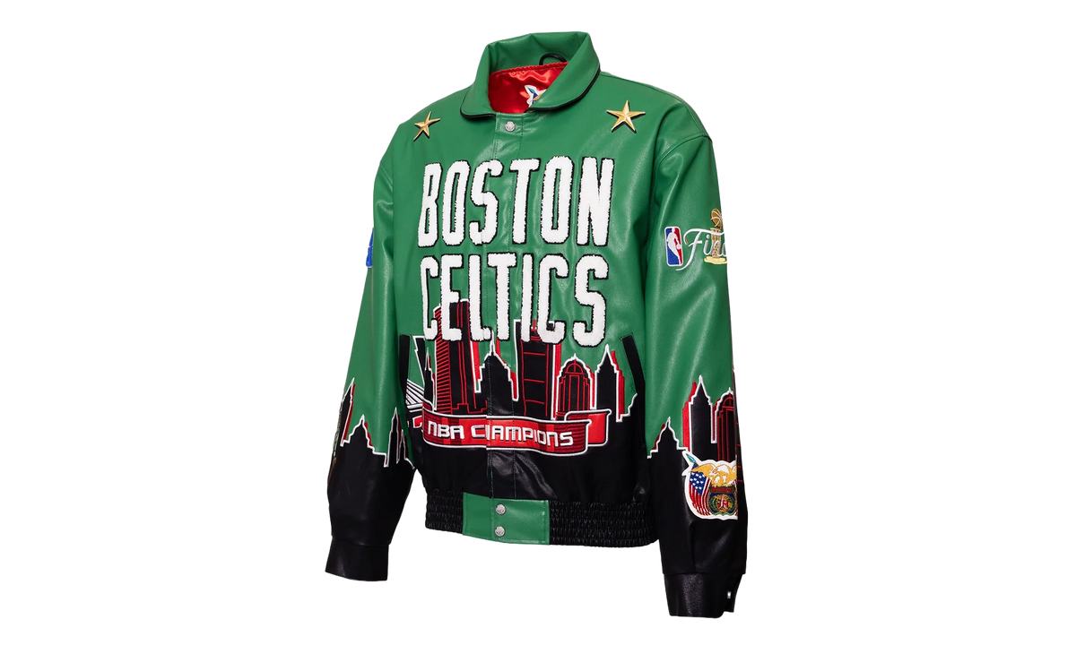 Skyline Vegan Leather Championship Jacket "2024 NBA Champion Boston Celtics" NBA 021B CEL