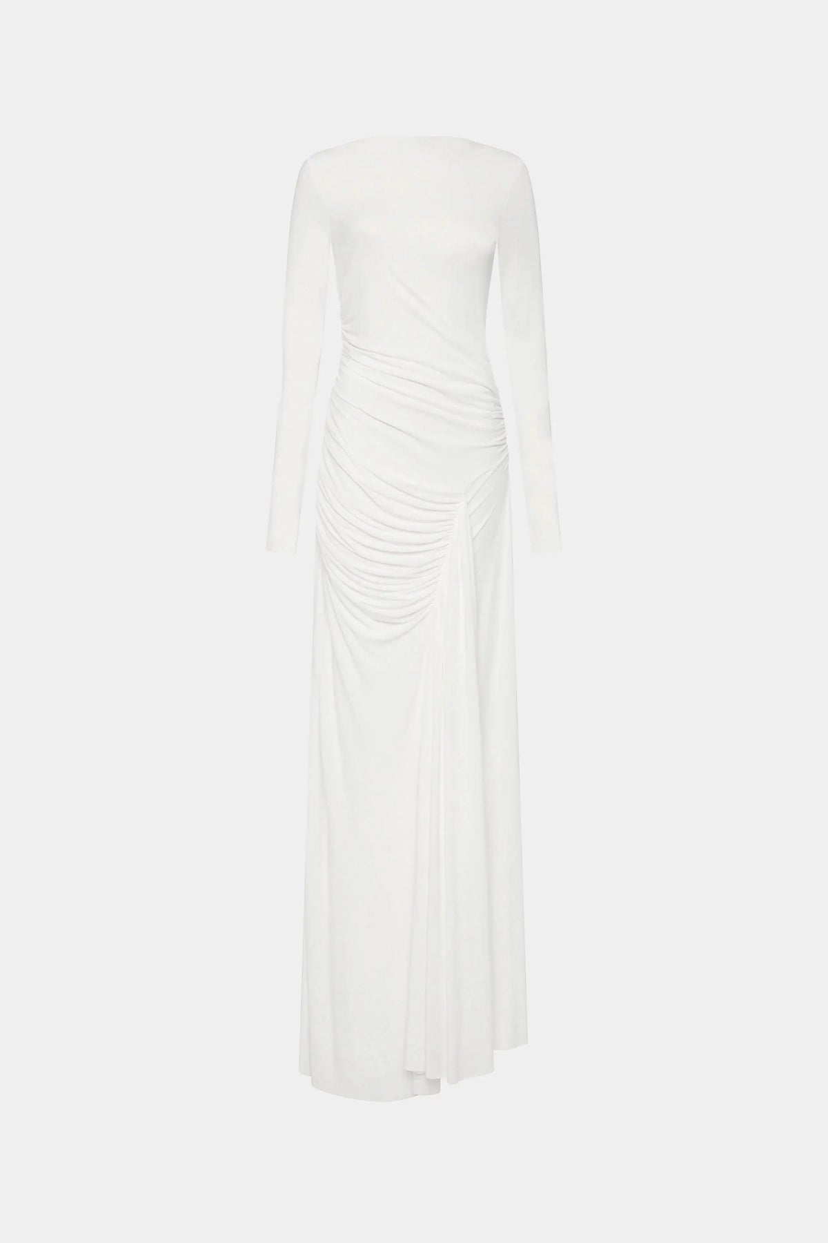 Misha Glacier Cupro Long Sleeve Maxi Dress - Ivory