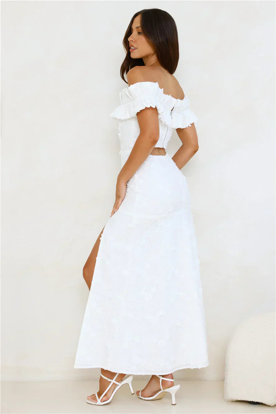 Spring Serenade Off Shoulder Maxi Dress