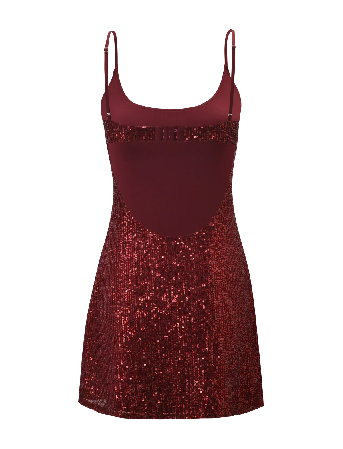 ZEINA MINI DRESS - WINE SEQUIN