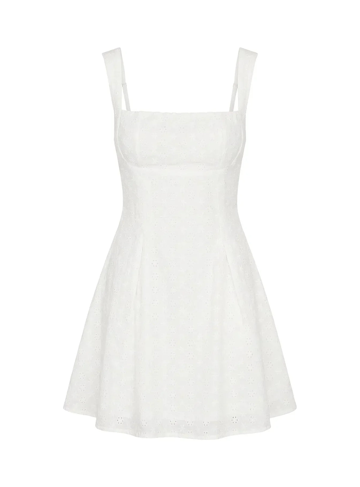 Xanthus Embroidered Mini Dress White