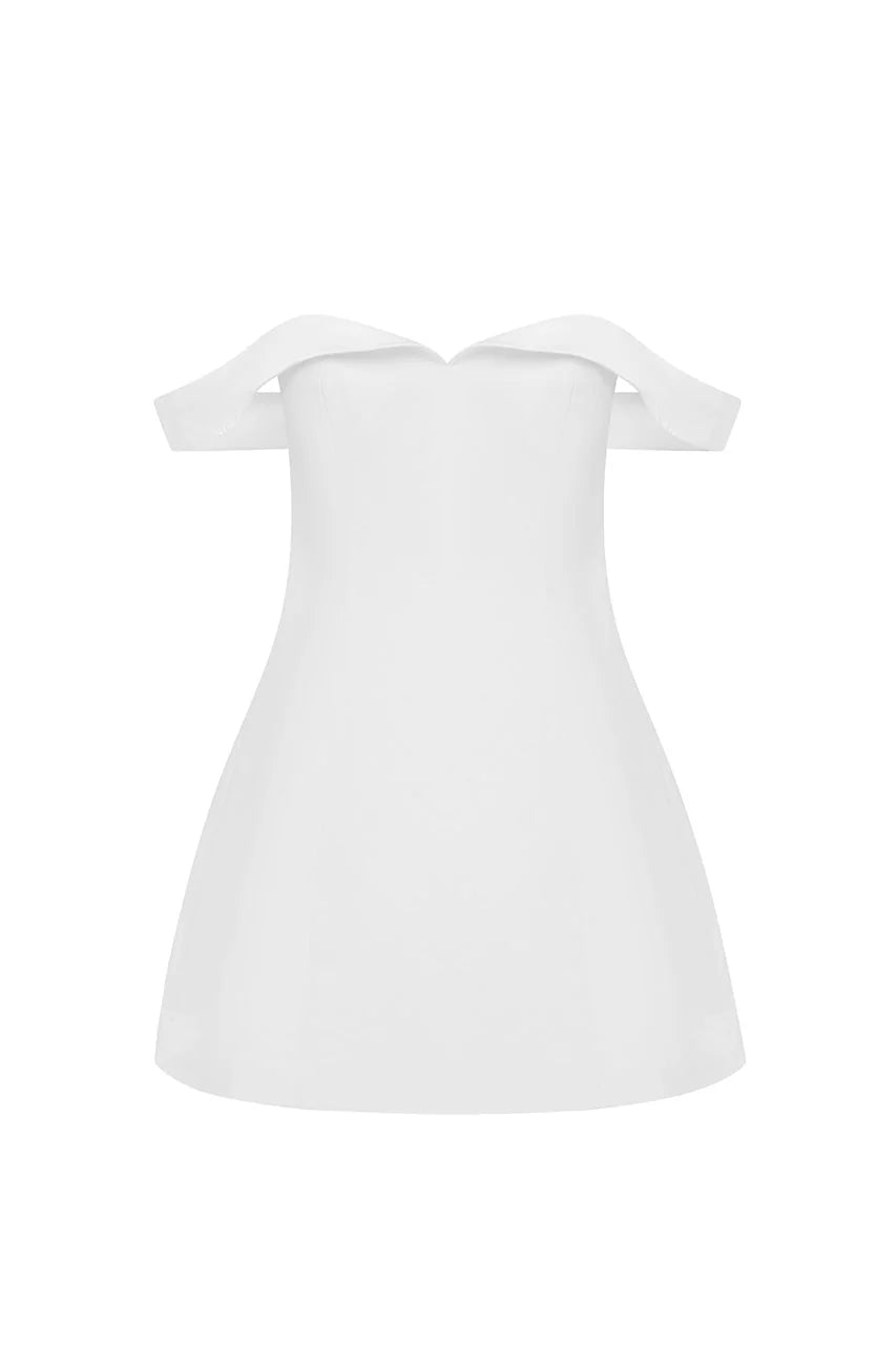 Ebony Mini Dress - White