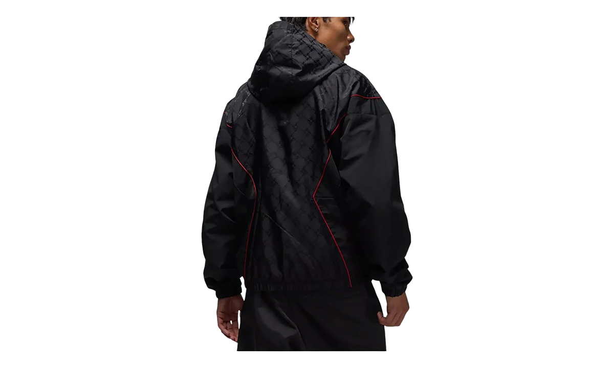 Jordan Brooklyn Hooded Draft Jacket "Black / Gym Red" HV0554 010