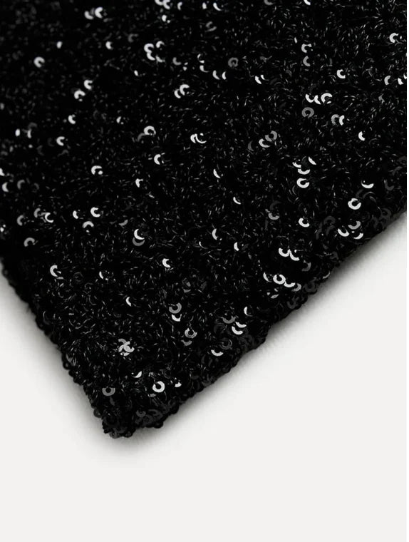 Monroe - Short dress with glitter details