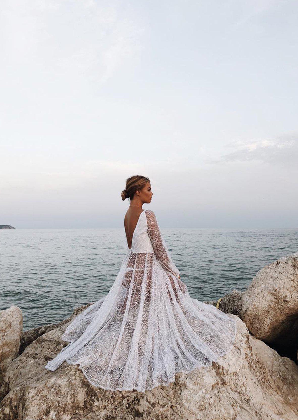 Lucky Star Glitter Gown - White