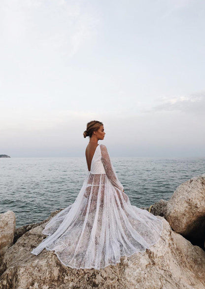 Lucky Star Glitter Gown - White