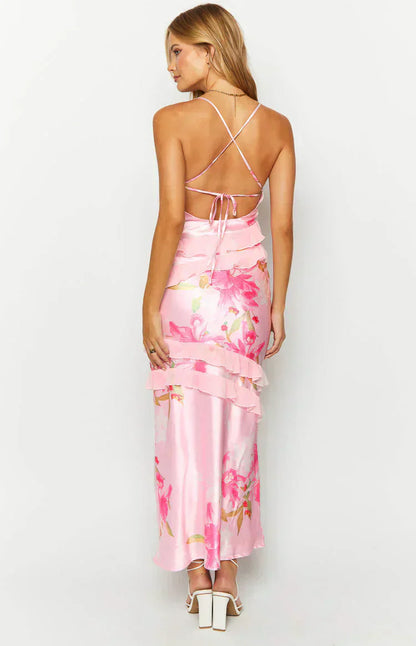 Floral Ruffle Maxi Dress