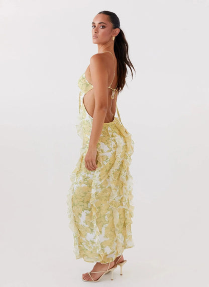 Livette - Sunset Ruffle Maxi Dress