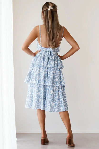 Martha Dress - Blue Floral