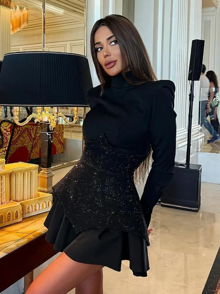 Brooklyn - Glamorous Glitter Corset Dress