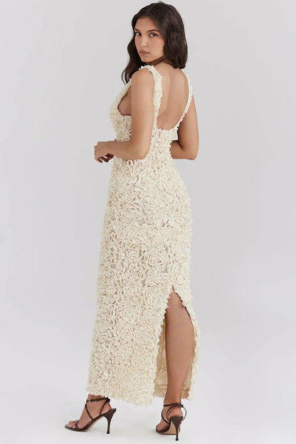 Livette - 3D Roses Maxi Dress