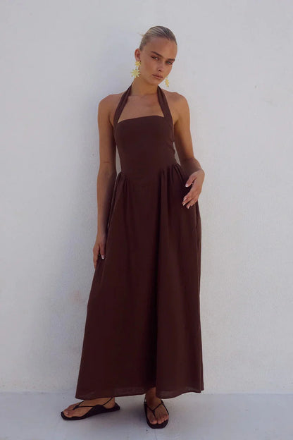 Locklea Midi Dress - Chocolate