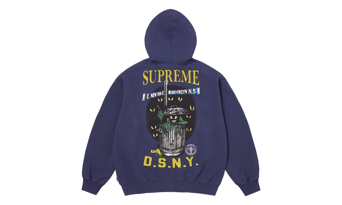 DSNY Zip Up Hooded Sweatshirt "SS26 - Washed Navy" SU27112
