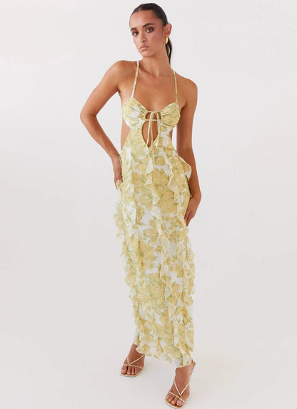 Livette - Sunset Ruffle Maxi Dress