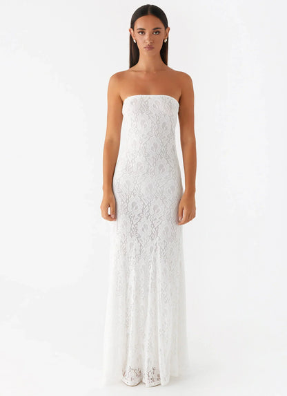 Lolita Lace Maxi Dress - Ivory