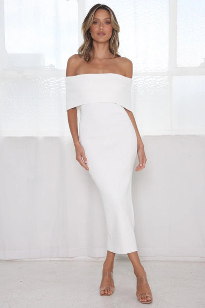 Eloise Sweater Dress - White
