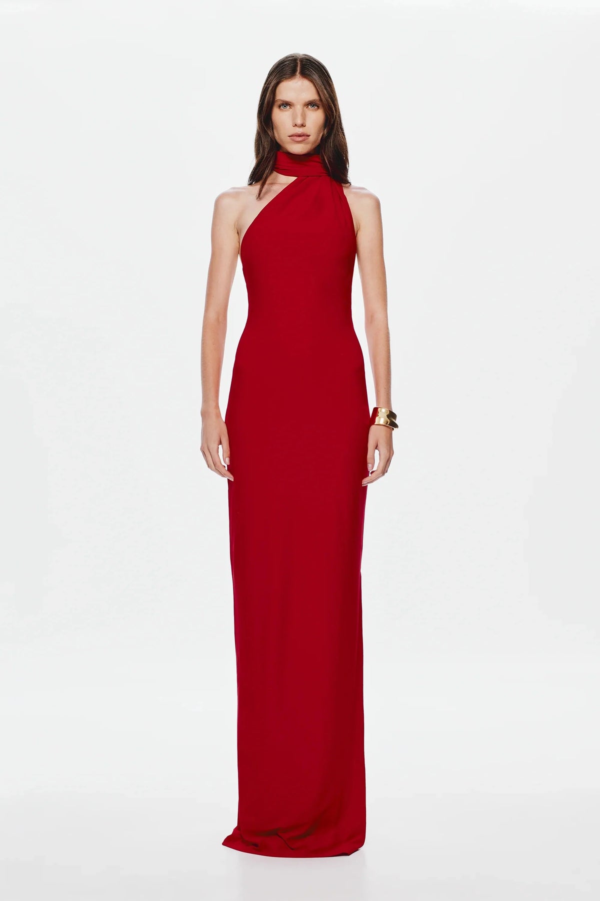 Misha Nicolette Jersey Maxi Dress - Cherry