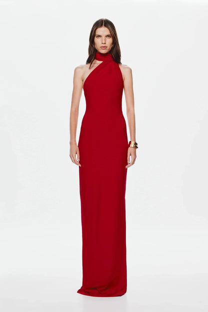 Misha Nicolette Jersey Maxi Dress - Cherry