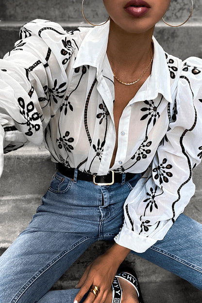 Elise Blouse - Black/White
