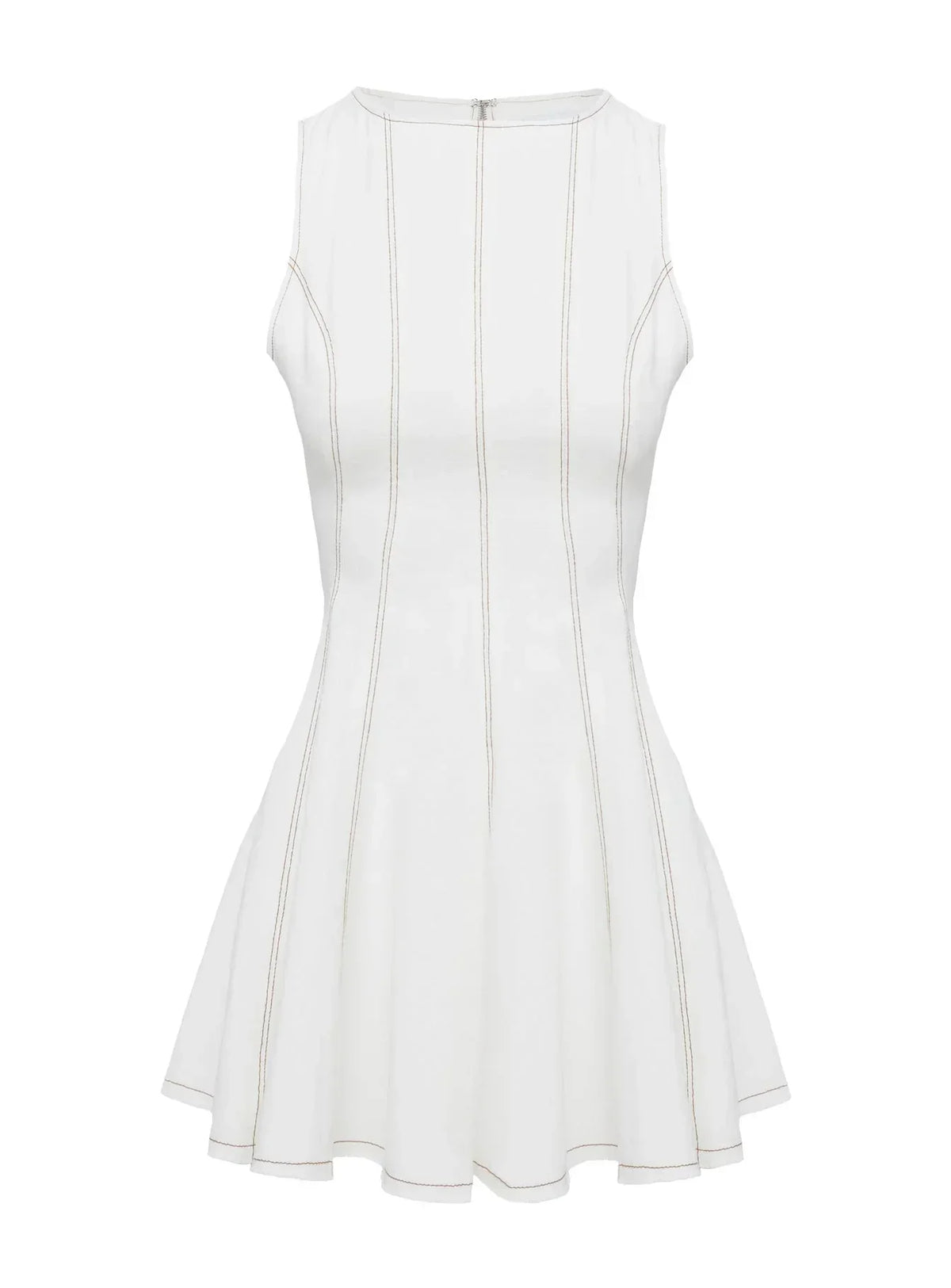Composure Pleat Mini Dress White