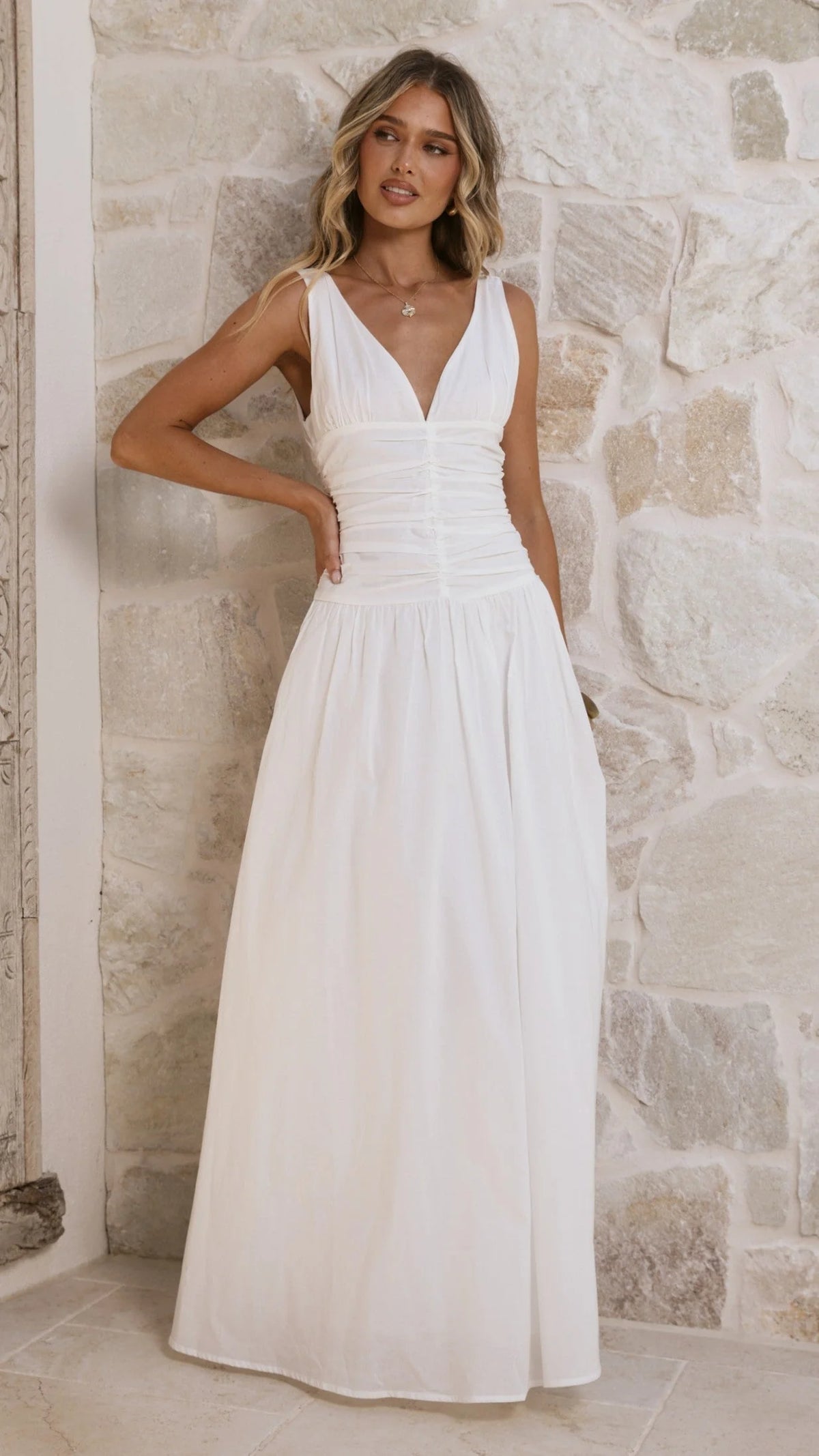 Sanya Maxi Dress - White