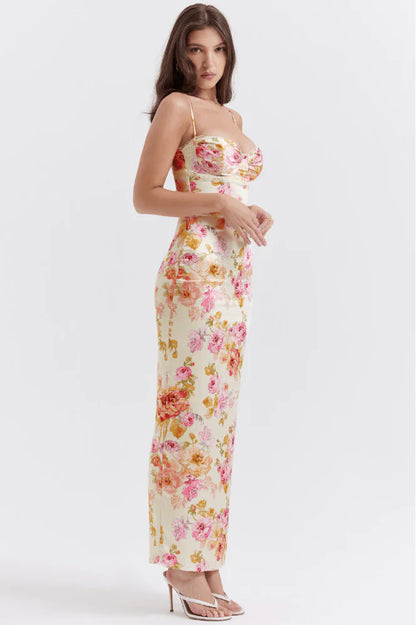 Effie - Enchanting Floral Maxi Dress with Elegant Cut
