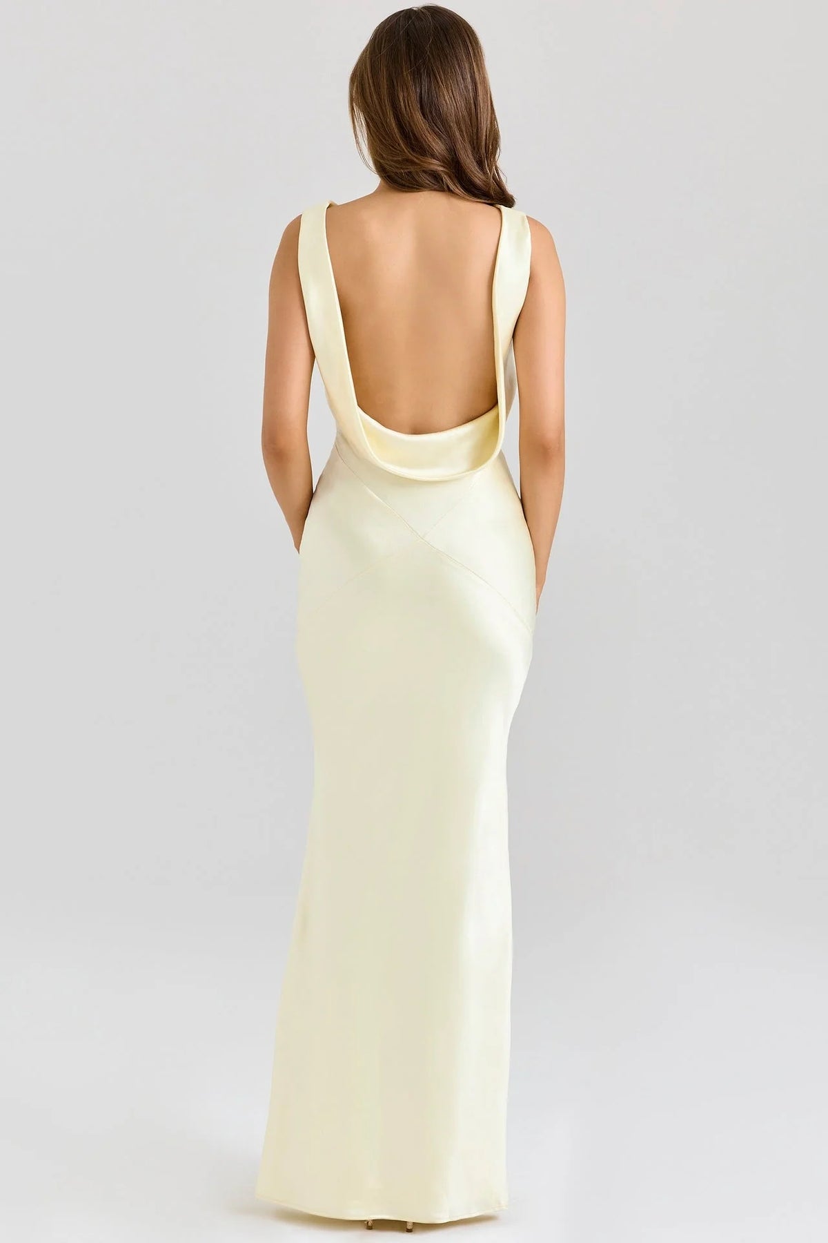 Livette - Draped Cowl Neck Maxi Dress