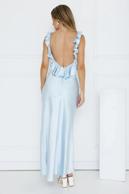 Chasing The Spark Satin Maxi Dress