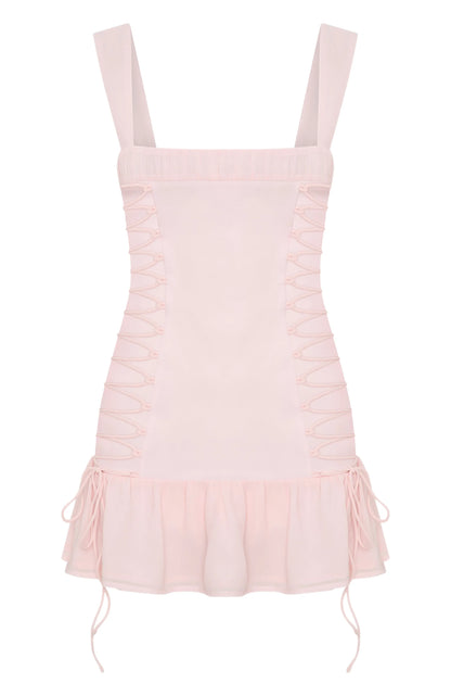Rush In Mini Dress Baby Pink