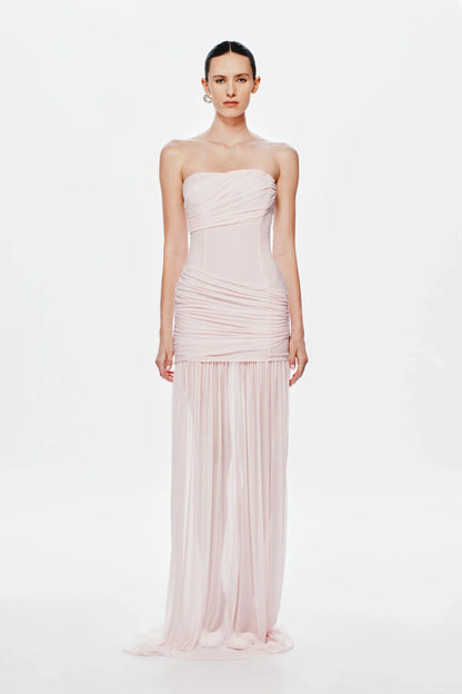 Misha Ember Wrapped Maxi Dress - Dusty Pink