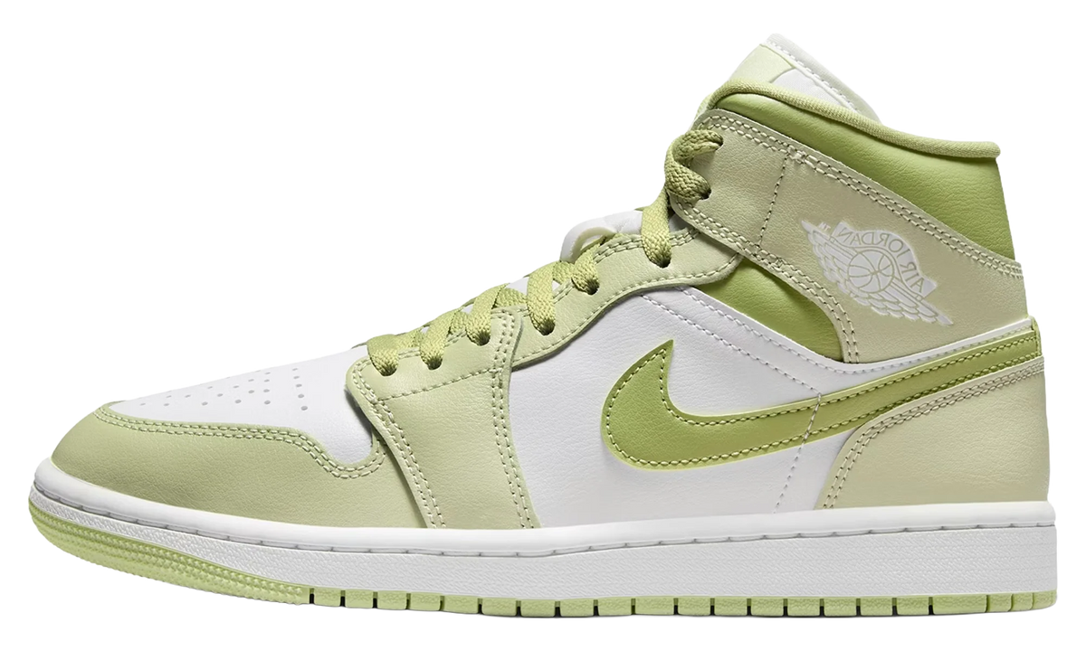Jordan 1 Mid WMNS "Olive Aura Lawn" BQ6472 302