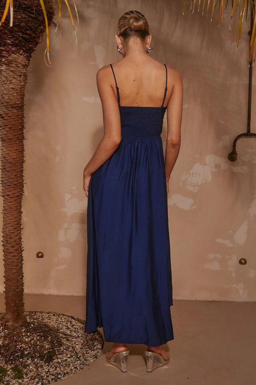 Kelani Luxe Midi Dress - Navy