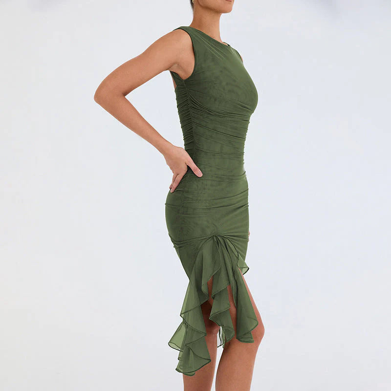 Olivia - Ruffle Midi Dress