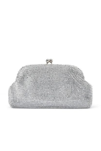 Ela Crystal Clutch - Silver