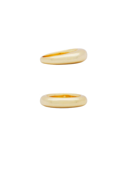 Dome Ring Set - 18k Gold Plated