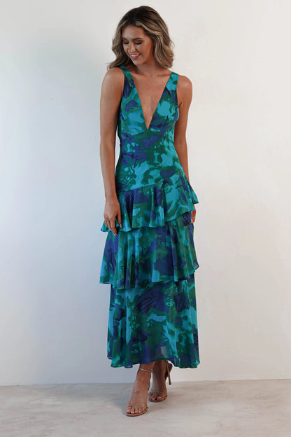 Veda Ruffle Midi Dress