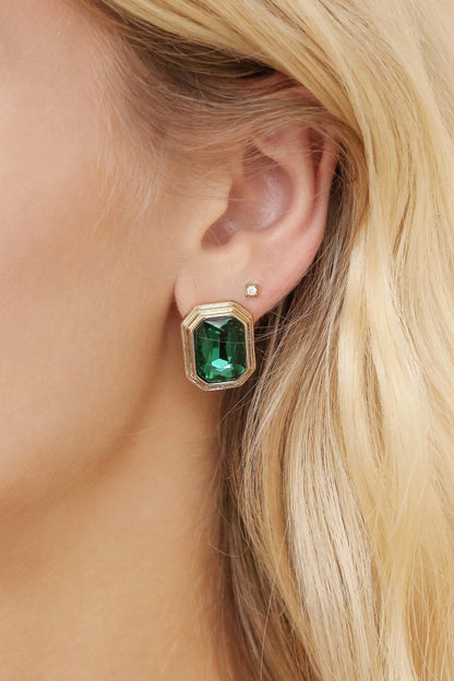 Emerald Deco Earrings