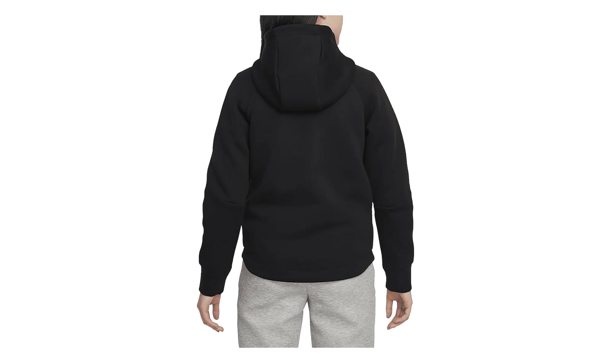 Sportswear Tech Fleece Girls' Full-Zip Hoodie GS "Black / Black / Black" FD2979 010