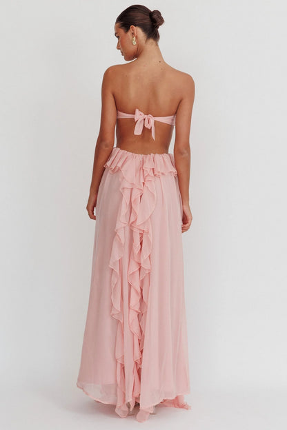 Livette - Cut-Out Ruffle Maxi Dress