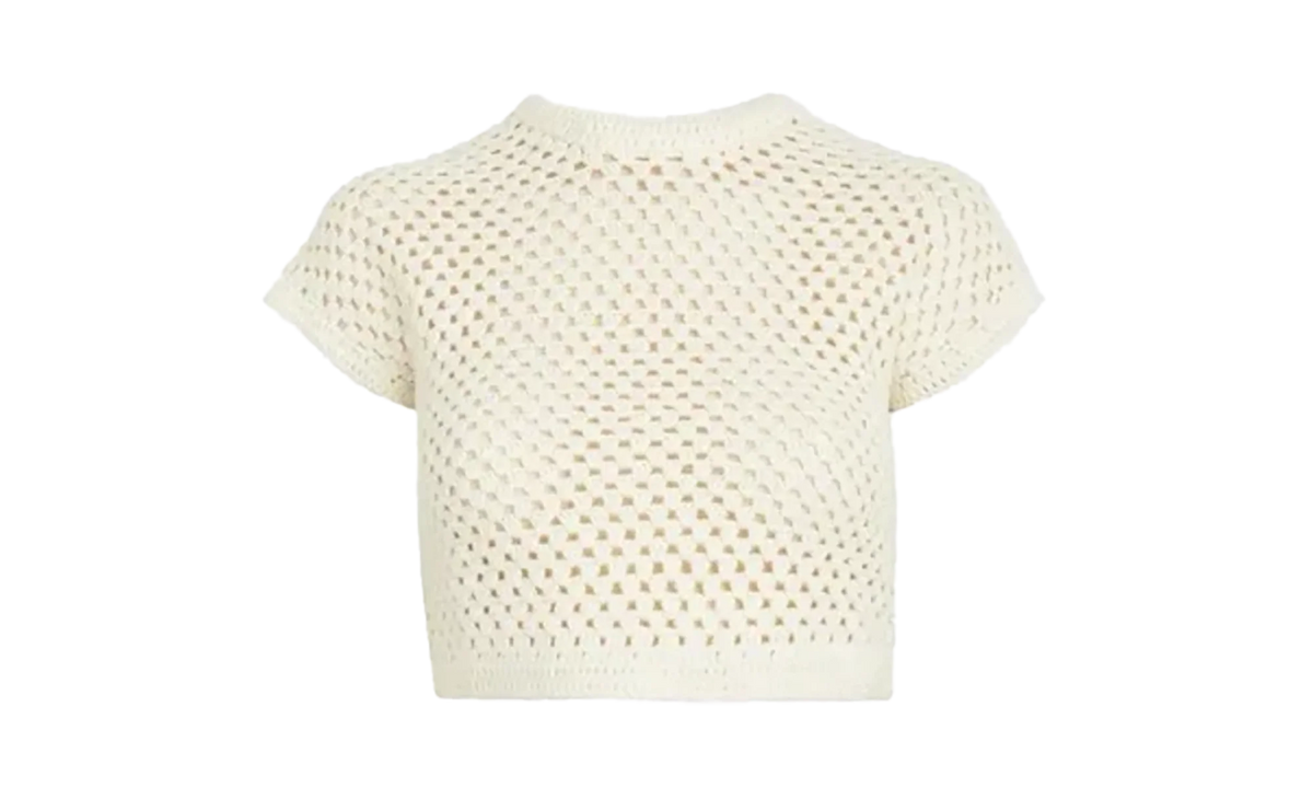 Rhea Knit Cropped Tee WMNS "Cream" KHW030308 112