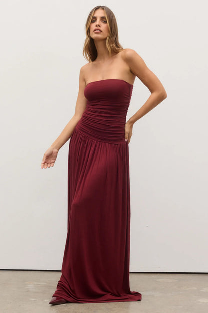 Leah Maxi Dress - Wine