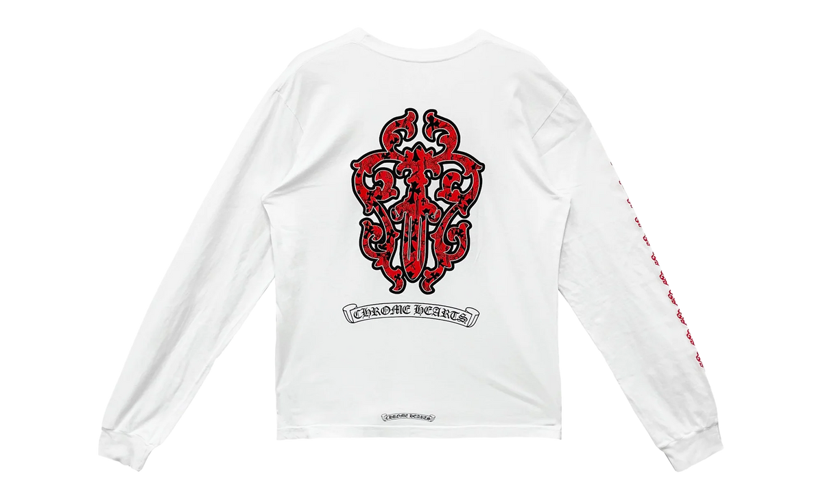 Red Dagger Long Sleeve T-Shirt "White" CHRM0738