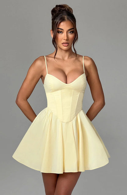 FELICITY MINI DRESS - YELLOW