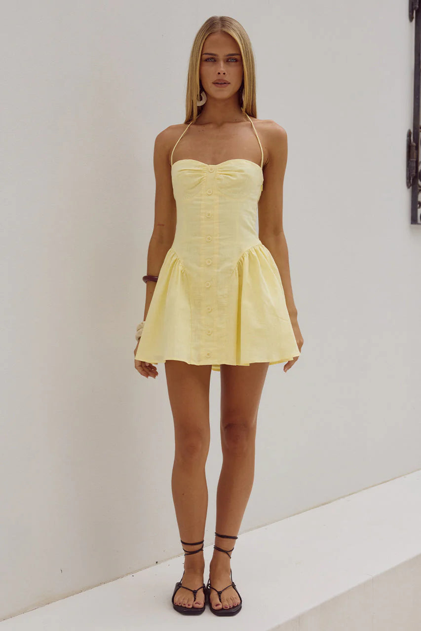Limoni Mini Dress - Lemon