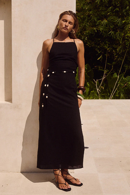 Madelena Midi Dress - Black