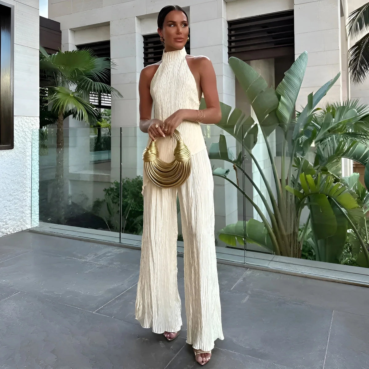Edith – Refined Pleated Two Piece Set