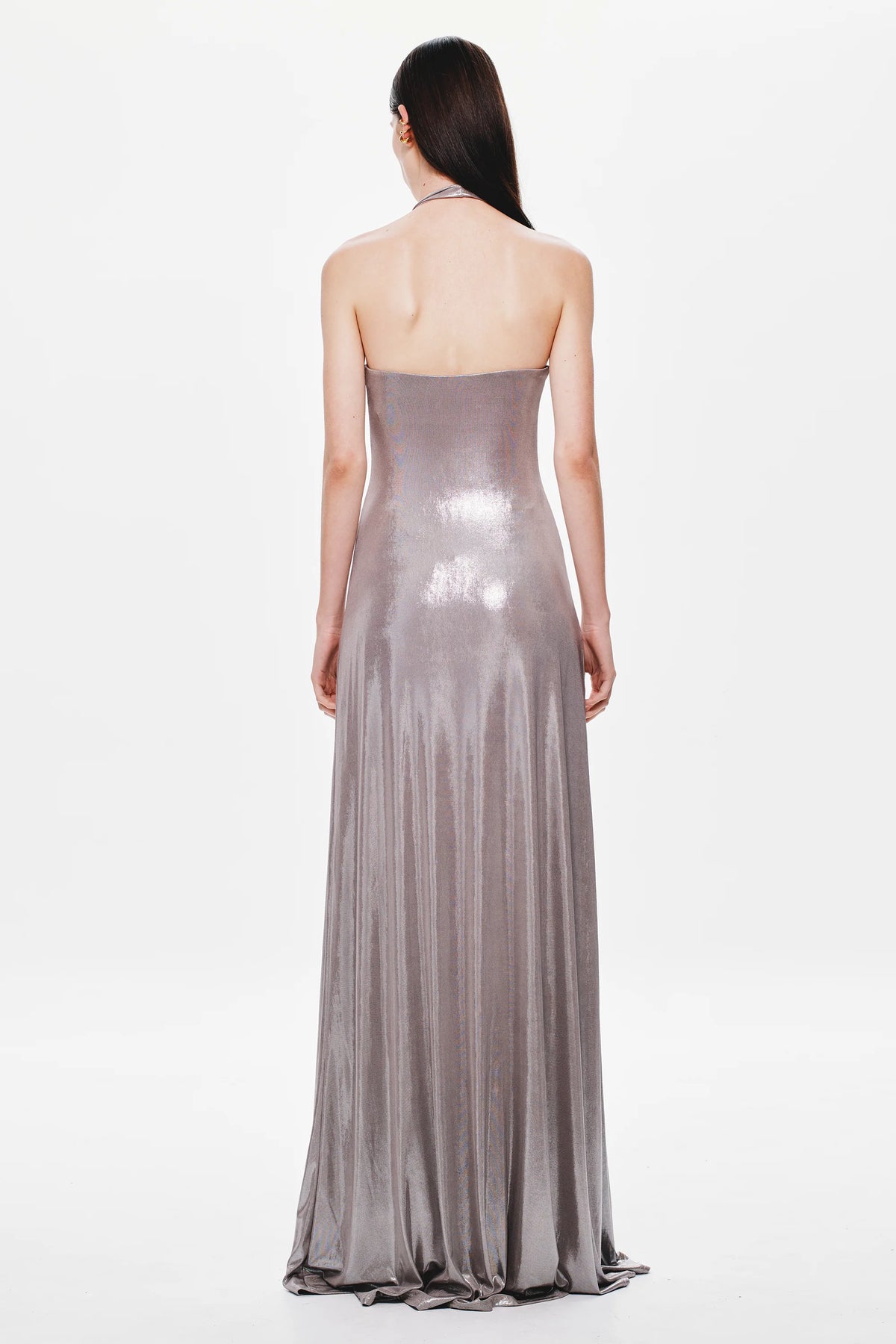 Jennifer Foil Jersey Dress - Cinder