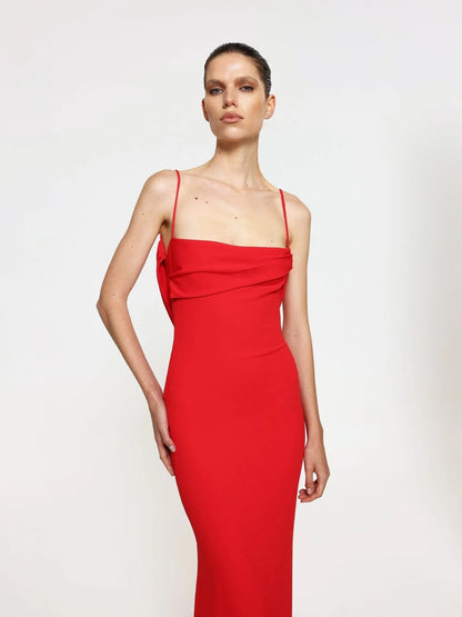 Havilland Gown - Cherry Red
